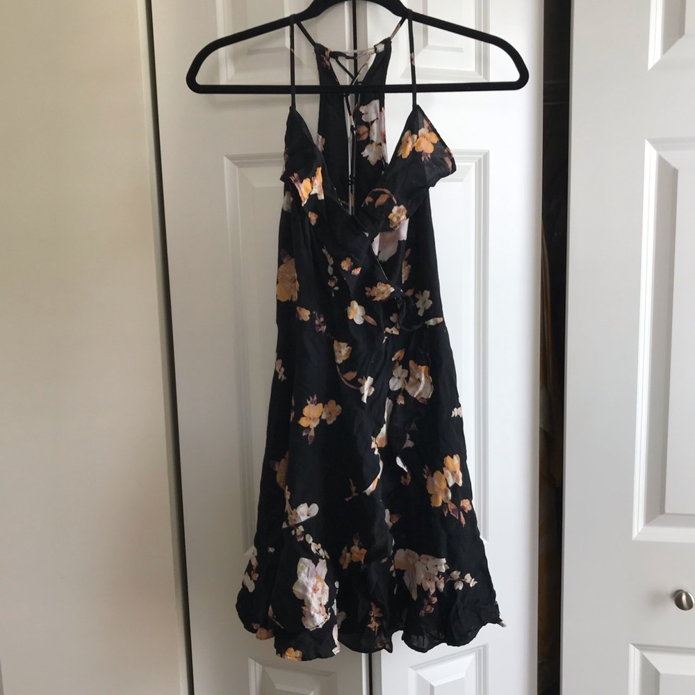 Black flower dress